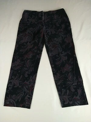 Pantalones de pana Carolina Blues para dama 12 negros cachemira look vintage elásticos Foto 1 de 4