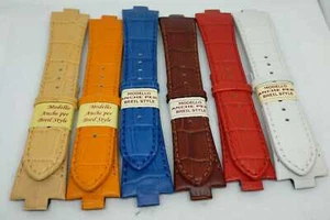 Compatible Breil Style Watch Strap Men's Alligator Print Plastic Insert - Picture 1 of 10