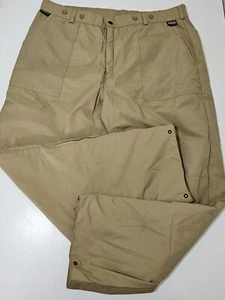 Remington Vtg 80's Pants Mens XL Coyote Brown Insulated Rain Cold Weather - Picture 1 of 14