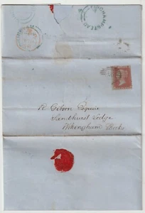 1856 LONDRA TO R GIBSON WOKINGHAM RE ARUNDELL MINIERA UDC FINCHAMPSTEAD BERKSHIRE - Foto 1 di 2