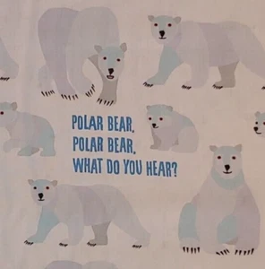 POLAR BEAR Cotton Fabric Eric Carle Springs Creative BY THE YARD BTY - Picture 1 of 3
