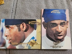 2pc lot Deion Sanders 1/1500 action packed STUDS diamond earring cards 1996/1997 - Picture 1 of 6