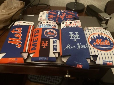 (5) New York Mets Can Cooler Koozie’s Baseball MLB 2 caras EE. UU. NUEVO Wincraf Foto 1 de 2
