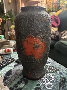 Japanische Vase Bronze - Bild 1 von 4