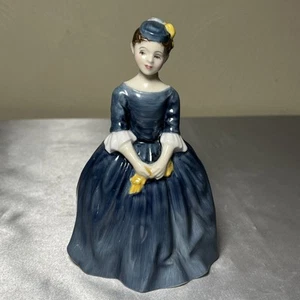 Vintage Royal Doulton CHERIE Bone China Figurine Girl Blue Gown HN 2341 England - Picture 1 of 7