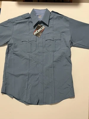 Camisa Elbeco Dutymaxx *NUEVA CON ETIQUETAS Camisa Manga Larga Abotonada Azul Para Hombre Talla 18-33 Foto 1 de 4