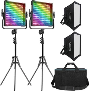 Switti, Dual RGB LED Bi-Color Light Kit, with 2 Sony Batties & 5-piece Reflector - Picture 1 of 14