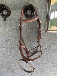 Shires Cob Brown Flash Bridle - Picture 1 of 6