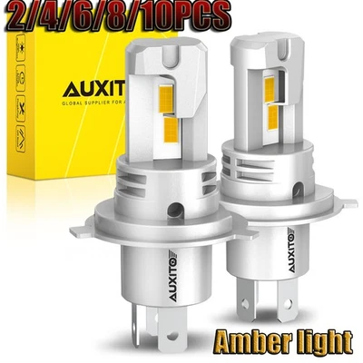 AUXITO LED 9003 H4 Daytime Running Light|Fog|Headlight Bulb,Golden YELLOW2-10x — 第 1/4 张图片