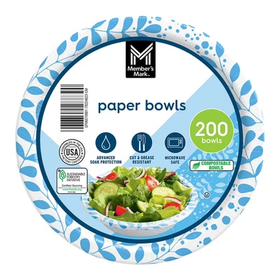 Member's Mark Snack/Dip Paper Bowls, 12 oz., 200 ct. - Image 1 of 4