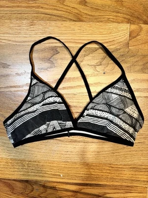 Bralette American Apparel para mujer talla grande triángulo spandex blanco y negro  Foto 1 de 4