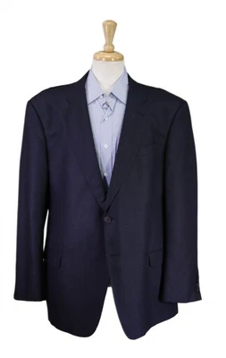 Blazer Abrigo Deportivo Armani Collezioni Para Hombres Ejecutivo Azul Marino Tejido Lana 46R Foto 1 de 4