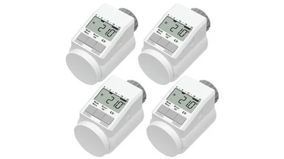 Eqiva 4er-Set Elektronischer Heizkörperthermostat Model L mit Boost-Funktion, le - Bild 1 von 4