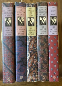 Sherlock Holmes Lot of 5 Sir Arthur C Doyle 1994 BOTMC Hardcover DJ - Imagen 1 de 17