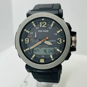 Casio Pro Trek Triple Sensor Tough Solar Resin 10ATM 45mm Kompass Uhr PRG-600 - Bild 1 von 8