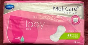MoliCare Incontinent Pad 4-1/2 X 10-1/2 Inch Lady 2 Drop 14 Ct - Picture 1 of 5
