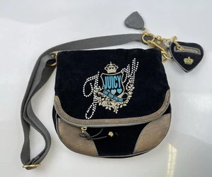 Juicy Couture Vintage Foldover Velour Geldbörse mit Original Charms - Bild 1 von 8