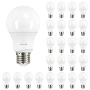 Linkind A19 LED Bulbs Dimmable 60W Equivalent 9.5W 840lm 5000K Daylight E26 24pk - Picture 1 of 9
