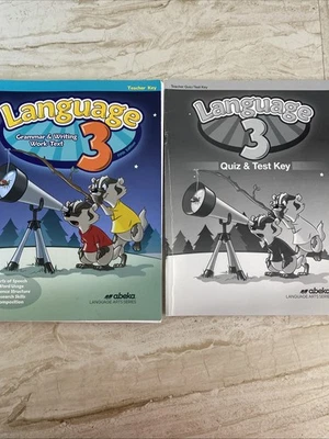 Abeka 3rd Grade Language Grammar and Writing Teacher Keys # 329606 #315672 - Image 1 of 4