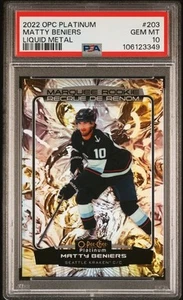 2022 O-Pee-Chee Platinum Matty Beniers RC Liquid Metal /349 PSA 10 - Picture 1 of 2