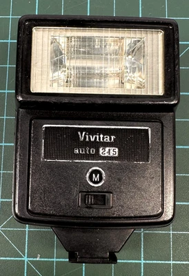 Vintage Vivitar Auto 215 Camera Flash Hot Shoe Unit PC Sync ASA Dial 35mm SLR - Image 1 of 4
