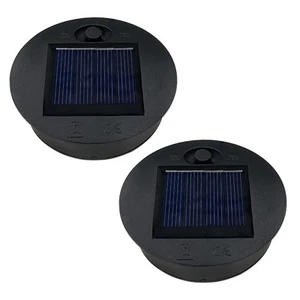 2pcs 2.76inch 7cm Solar Light Parts top Bottom Size 2.36inchWaterproof Solar - Picture 1 of 7