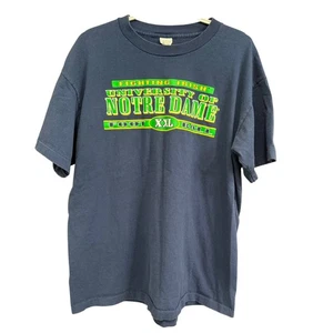 Vintage 90s Notre Dame Fighting Irish Football T-Shirt Alabama Sportswear XL - Picture 1 of 5