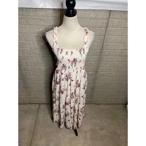 Vestido midi Seraphine Maternity blanco roto floral tula fruncido en capas talla 8 - Imagen 1 de 4