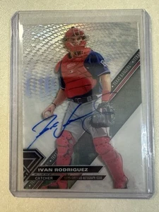 Ivan Rodriguez Auto - ON CARD PUDGE AUTO 2017 Topps High Tek #HT-IR RANGERS HOF - Picture 1 of 2