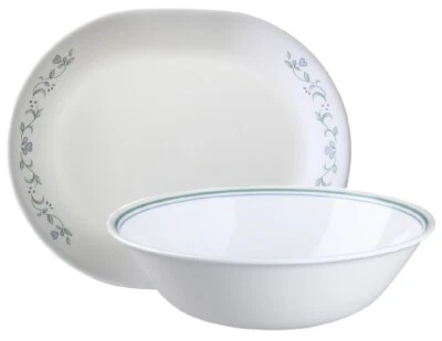 CASA RURAL Corelle Elige: TAZÓN O PLATO PARA SERVIR 1 QT Corazones verdes azules Foto 1 de 3