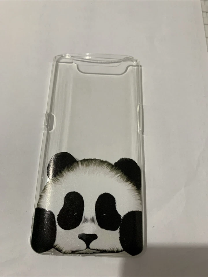 Samsung galaxy A80 Cute Panda Animals Soft Gel Case clear - Image 1 of 1