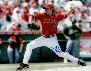 Joe Saunders Signed 8X10 Photo Autograph Anaheim Angels Home Blue Pitch Auto COA - Picture 1 of 2