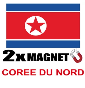 2 x COREE DU NORD Drapeau Magnet 6x3 cm Aimant déco magnétique frigo - Imagen 1 de 1