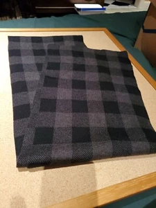 Plaid Scarf Black Green Tartan Square End Rectangle APT.9 - Picture 1 of 3