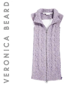 NUEVO CON ETIQUETAS VERONICA BEARD Junlee Violeta LILA Púrpura Tejido Suéter Dickey 4 Chaqueta Mujer - Imagen 1 de 12