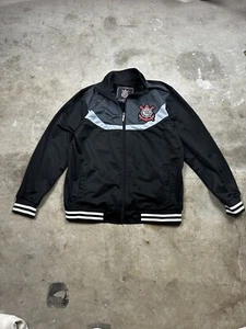 Sports Club Corinthians Paulista Football Track Jacket Mens Large Striped Zipup - Picture 1 of 8