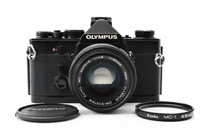 Olympus OM-1 35mm SLR Camera Black Body Zuiko MC Auto-S 50mm f/1.8 Used Exc 5+ - Picture 1 of 14