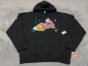 NEW Disney Hoodie Adult Medium Black Mickey Mouse Play In The Park Astro Orbiter - Picture 1 of 9