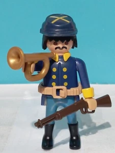PLAYMOBIL FIGURA SOLDADO CORNETA YANQUI NORDISTAS YANQUIS NORDISTA UNIONISTA - Picture 1 of 3