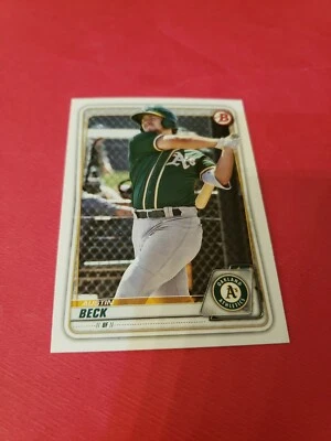 Austin Beck 2020 Bowman Prospect Paper Base #BP-16 , Oakland A's - Image 1 of 3