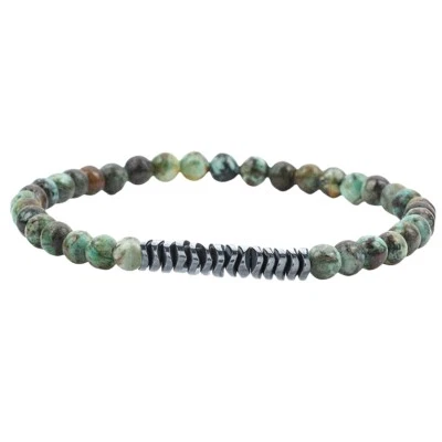 Mini Gemstone Energy Beaded Bracelet Healing Hematite Spacer Beads Jewelry - Image 1 of 4