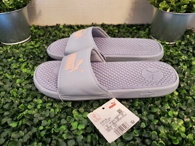 Puma ~ Cool Cat Women's  Slide Sandal  Logo Comfort ~ Blue-Fog  Lotus 💜 Size 10 - Image 1 of 4