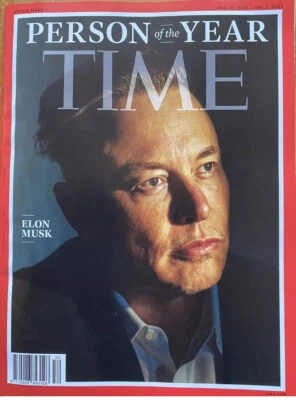 Time Magazine 2021 Elon Musk Person Of The Year SpaceX NEW No Mailing Label - Image 1 of 4