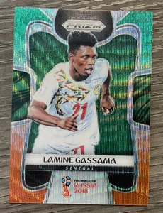 2018 Panini Prizm World Cup Soccer Green Orange Wave #279 Lamine Gassama - Picture 1 of 2