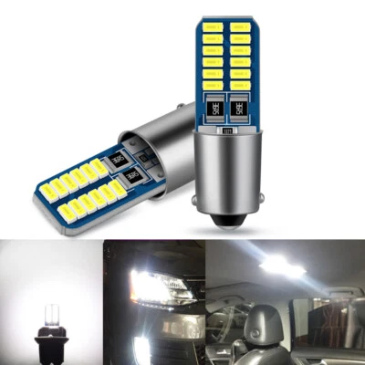 2x Car Parking License Plate Bulb Car Reverse Light Canbus BA9S LED H6W T4W T2W - Image 1 of 4