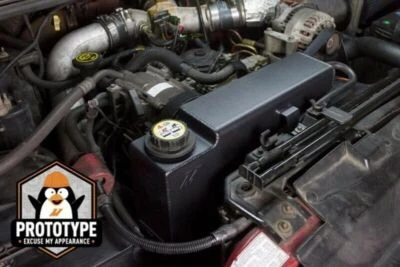 Mishimoto Black Aluminum Degas Bottle for 1999-2003 Ford F-250/350 7.3L Diesel - Image 1 of 4