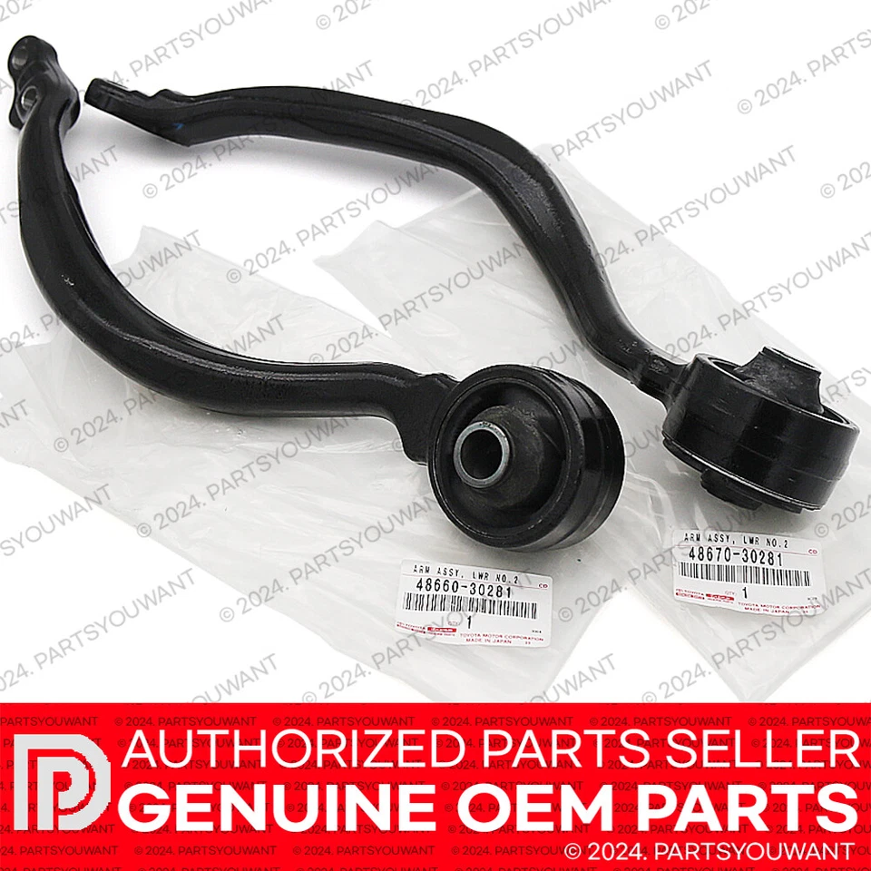 GENUINE Lexus GS300 GS400 GS430 OEM Left + Right Front Lower Suspension Arm SET - Image 1 of 4