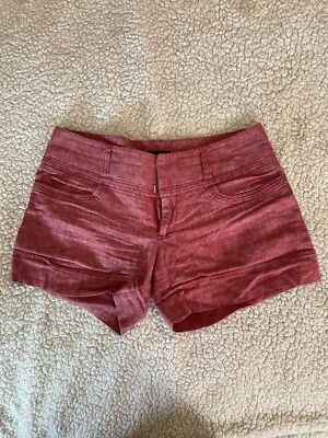 Pantalones Cortos Mujer Forever 21 XXI Lino Talla 5 Rosa Rojizo, Bolsillos Imitados Foto 1 de 4