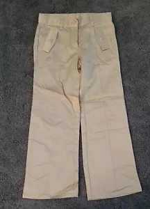NWT Janie & Jack Pants Tan Silky Adjustable Waist size 6 - Picture 1 of 10