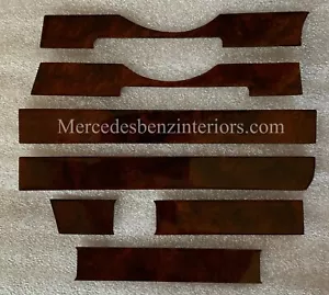 Mercedes SL R107 W107 Holz Interieurleisten Wurzelholz Nussbaum 7 Stück Set RHD - Bild 1 von 8